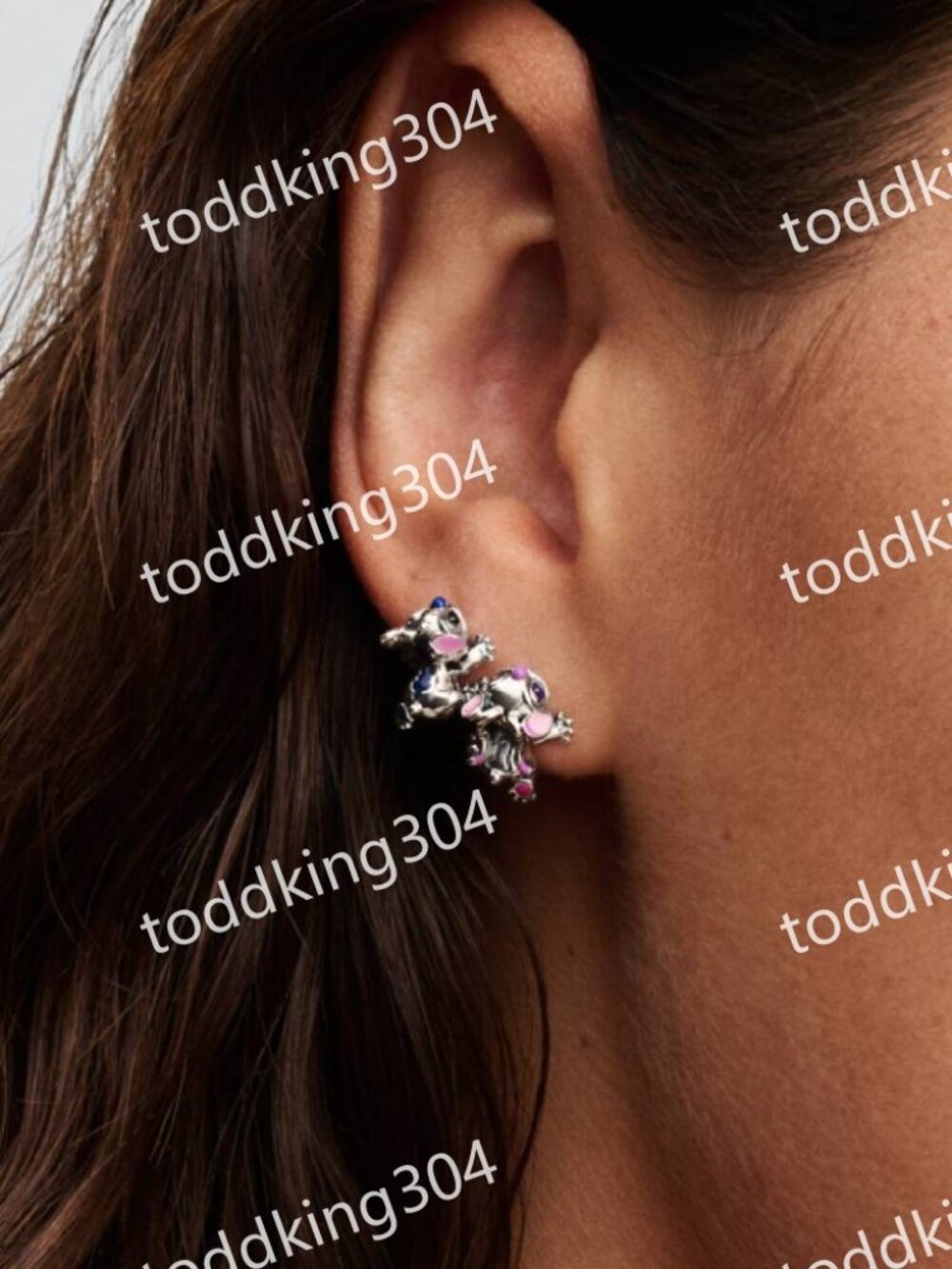 Disney Stitch & Angel Stud Earrings - Picture 2 of 4